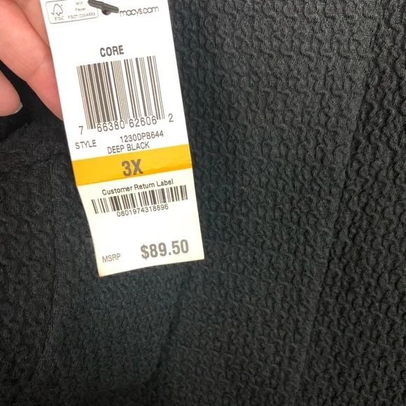 Alfani Women's Plus Jacquard Open Front Jacket 3X NWT - Picture 7 of 8